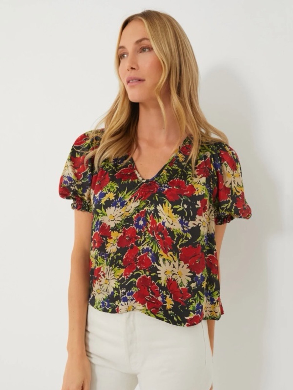 THE GREAT. • The Ponder Top in Hidden Garden Floral